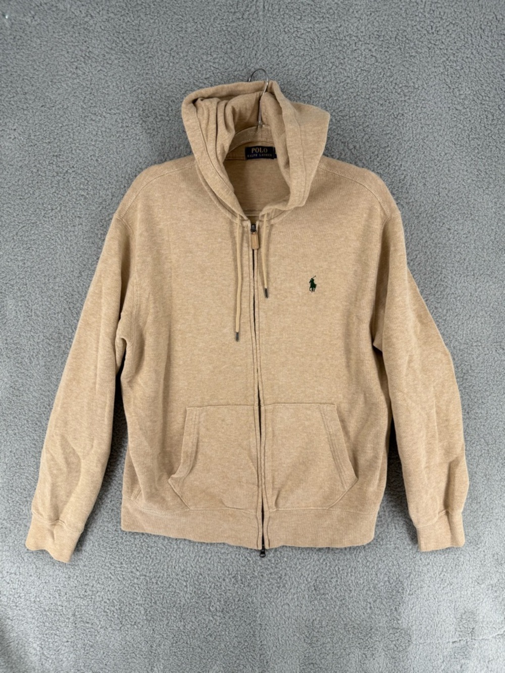 Polo by Ralph Lauren Beige/Tan Full-Zip Hooded Sweater